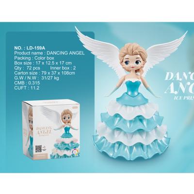 China Toy Kids Model Toys Dance Ice Princess Spinner DIY Cartoon Music Light Novelty Toys Gifts for sale