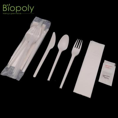 China Sustainable Wholesale Cpla Biodegradable Cutlery Set 24 for sale