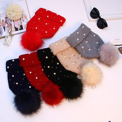 China Wholesale COMMON Beanie Hat Pom Hats Knitted Multicolor Fashion Knit Beanie Hat Custom Fur Pom Pom Women Amazon Hot Sale for sale