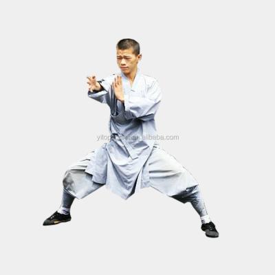 China Polyester/Cotton Chinese Martial Arts Han Clothing Shaolin Buddhist Monk Uniforms Buddhism Kungfu Long Robes for sale