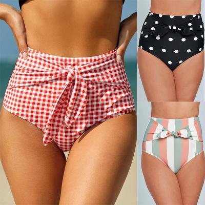 China High Copy Wholesale Anti-UV Front Tie Swim Trunks Fashion One Size Bikini Bottoms Swimwear and Beachwear for sale