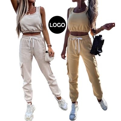 China Fashion Streetwear Breathable Custom Tracksuit For Ladies Plain Sweat Suits Jogging Hood Sweatsuit Two Piece Sets for sale