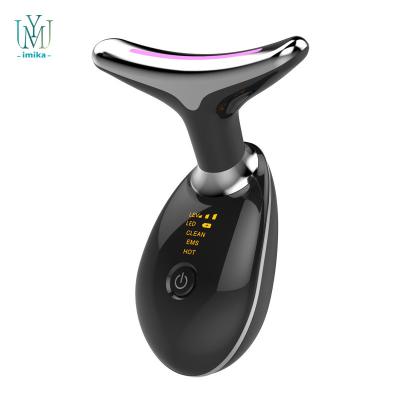 China Hot Selling Wrinkle Remover Anti Wrinkle Beauty Device EMS Led Thermal Neck Lifting And Tightening Massager Mini Electric Neck Massager Cervical for sale