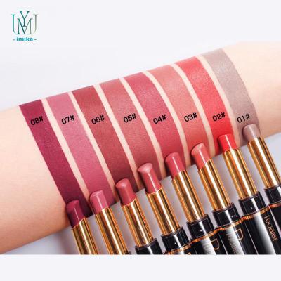 China Hot Selling Colorant Waterproof Lipliner Matte Chapstick With Double Head Lip Liner High Waterproof Semi Matte Lipstick 2 in 1 for sale