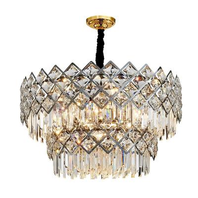 China Post Modern Indoor Chandelier Ring Chandelier Lighting K9 Luxury Crystals Crystal Lamp Ceiling Chandeliers Led Modern for sale