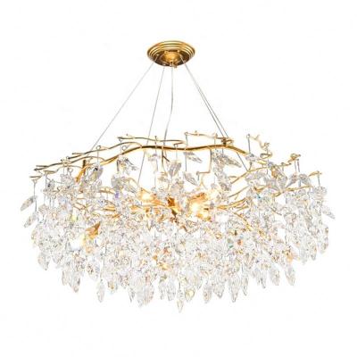 China Modern Home Living Room Luxury Hanglamp K9 Crystal Lobby Modern LED Crystal Chandelier Lighting for sale