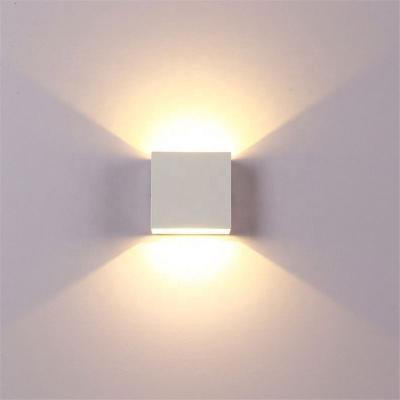 China 2021 Modern 6W LED Indoor Wall Lamp Through Aluminum Decorate Wall Sconce Bedroom LED Wall Light for sale