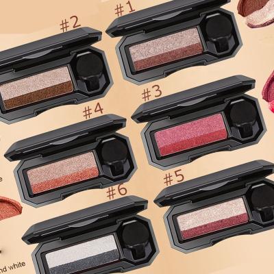 China Waterproof Easy To Wear Lazy Single Eyeshadow Palette With Dual Colors And Brush for sale