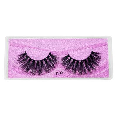 China Natural Hot Sales 3d Lash Waterproof Silk Fiber False Eye Lashes With Colorful Box Package for sale