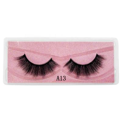 China Natural Luxury Grade Quality Cotton Strip Eyelashes 3d Mink Lashes False Eyelashes for sale