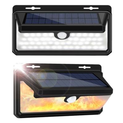 China Outdoor Solar Garden Light Motion Sensor Light Garden 2 Colors 4W 158 LED Solar Wall Security Light for sale