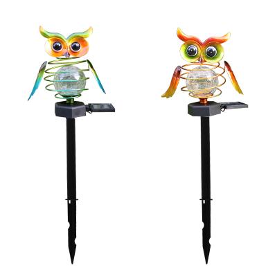 China New Design Garden Owl Solar Garden Lights Outdoor with Owl Shaped Solar Powered LED Stake Lights for sale