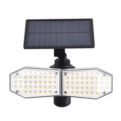 China Garden Waterproof 78 Adjustable Dual Heads LED Solar Wall Light PIR Motion Sensor Solar Secretary Lights for Garden for sale