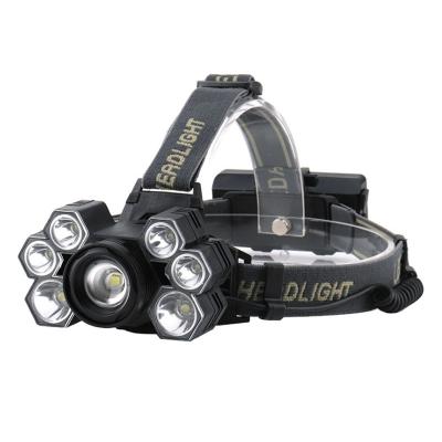 China 2019 Newest High Power 7T6 LED Camping Headlamp Zoomable Head Lamp USB Rechargeable Headlamp for sale