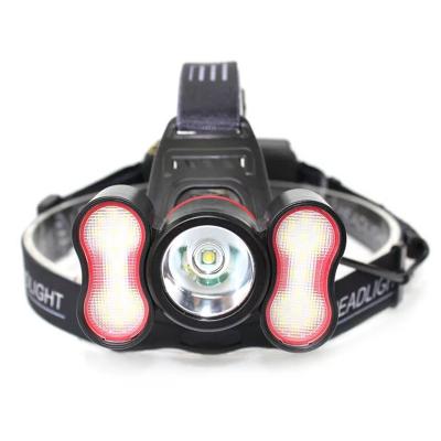 China Camping 18650 Battery Miner Helmet Mounted Light Sensor LED Headlight Torch for sale