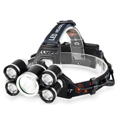 China Camping 5000 High Power 5 Lumen Rechargeable LED Head Torch LED Headlamp for sale