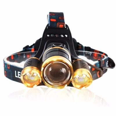 China High Power 3 XML T6 Camping Outdoor Fire Pit Fitted Rechargeable LED Head Lamp Headlight for sale