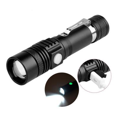 China Super Bright 1000 Lumens T6 LED Camping Rechargeable Tactical Flashlight Pocket LED Torch 4 Modes For Camping Hiking Emergency for sale