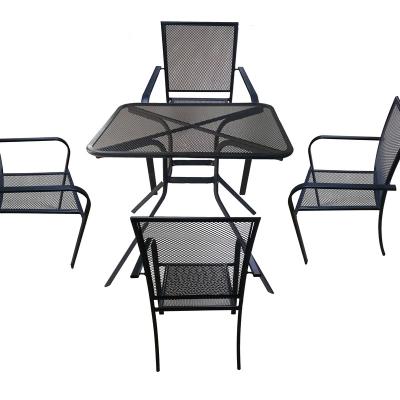 China Modern outdoor metal mesh garden table and chair sets for sale