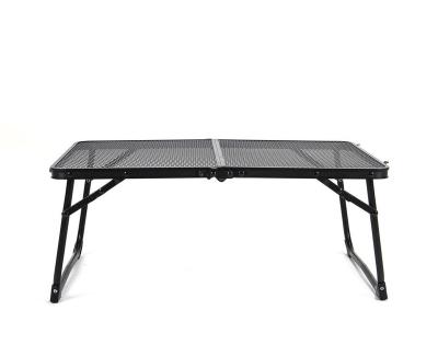 China Modern New Design Drinkable Coffee Table Metal Iron Net Folding Outdoor Picnic Tables for sale