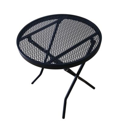 China Outdoor Modern Metal Mesh Table Coffee Table Foldable Patio Balcony Furniture for sale