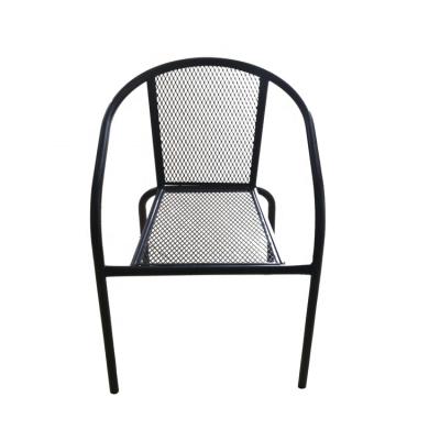 China Wholesale Cheap Black Garden Factory Furniture Iron Mesh Outdoor Metal Eco-friendly Restaurant Dining Chair for sale