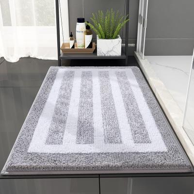 China Custom Made High Quality Viable Mat Shaggy Bathroom Cover Microfiber Bath Mat Size 7Colour Anti-Slip Bathroom Mat for sale