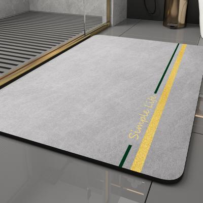 China 7Colour Bathroom Water Cover Set Viable Diatom Mud Absorbent Floor Mat Viable Anti Slip Bathroom Absorb Diatomite Earth Bath Mat for sale