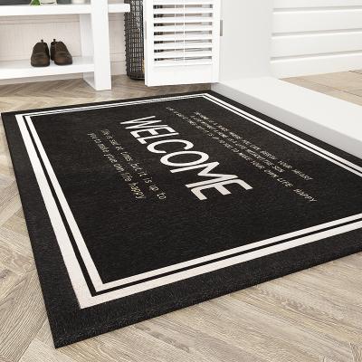 China Washable 7Colour Dornier Printing Anti Slip Mat Welcome Door Mat for sale