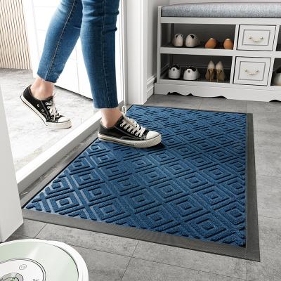 China New Chinese Non-slip Rubber Washable Mall Entrance Carpet Hotel 7Colour Entrance Mat Rubber Door Mat for sale