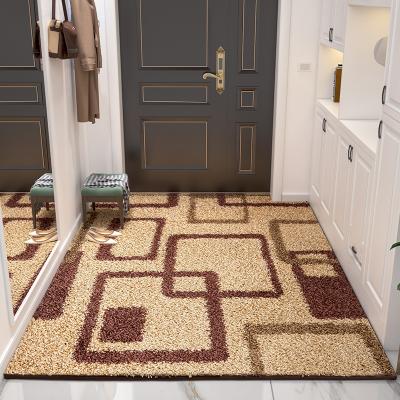 China 7Colour 15mm Pattern Heaven And Earth Washable Super Thick Velvet Super Decontamination Custom Door Mat for sale