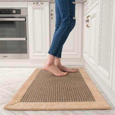 China Custom Size 7Clour Twill Non Slip Kitchen Washable Standing Mat Washable Kitchen Floor Mats For Front Of Sink Kitchen Covers And Mats for sale