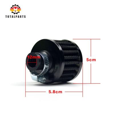 China Universal car 12mm breather filter cold air intake filter fit for most of car standard for sale