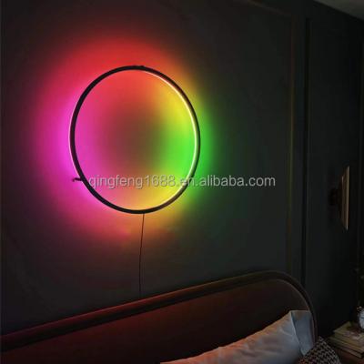 China Modern Remote Control Smart Rectangle Square Wall Lamp RGB Symphony Square Box Wall Lamp Atmosphere Light Living Room Bedroom for sale