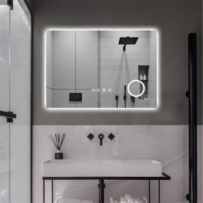 China China Factory Rectangle 3-10X Magnifying Intelligent Magnifying Adjustable Bathroom Mirror Illuminated LED Light With Music Player Mirror for sale