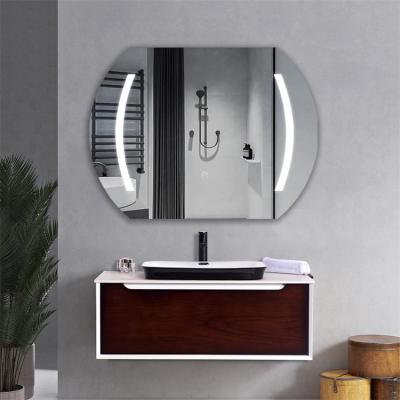 China Modern Backlit Enlarging Oval Vanity Bath Mirror Led Master Witch Touch Screen Bathroom Smart Led Mirror for sale