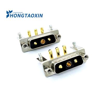 China D-SUB 3V3 3 Pin Bend Pin Insert Panel 3P-welded Socket 3 Core Automotive Power Connector DB3 Male Connector for sale