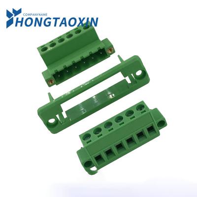 China Through-the-wall soldering butt terminal 2EDGWC-5.08MM Panel 2EDG Free Fixed Pair Lug Block Pins 2P~24PIN 300v 10A Terminal 2EDGWC-5.08MM for sale