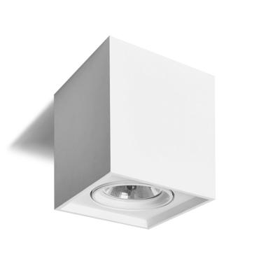 China Modern Majeax Square Cube Plaster Gypsum AR111 QR111 Adjustable Surface Mounted High End IP20 Indoor Downlight For Living Room, Hotel for sale