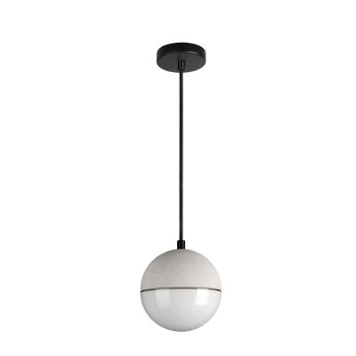 China Modern Simple Fancy Half Globe Concrete Led Chandelier Pendant Light 40W Max For Showroom Living Room for sale