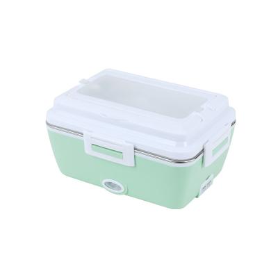 China Stainless Steel Portable Food Container Heater Lunch Box Camping Travel 304 PP Electric Heating Warmer Lunch Box 12V 110V 220V with Insulation Bag for sale