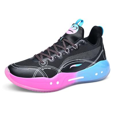 China Hot Selling Durable Student Basketball Shoes Hard Sweat-absorbent Wearing Breathable Boys Sports Basketball Shoes for sale