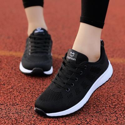 China New female flat ladies no brand sneaker boutique shoes women sport sneakers wholesale shoes breathable soft soles for sale