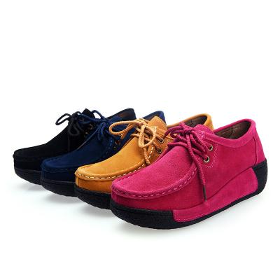 China 2022 Fashion Soft Anti-slippery Lightweight Custom Spring Breathable Real Leather Shoes for sale