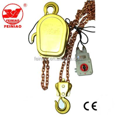 China DHS Type Electric Chain Hoist Construction Hoist Block 2 Ton Electric Hoist Motor Made In China for sale