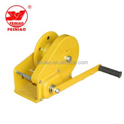 China China supply manual hand winch with brake/small winch hand tools 2500lbs/construction winch for sale