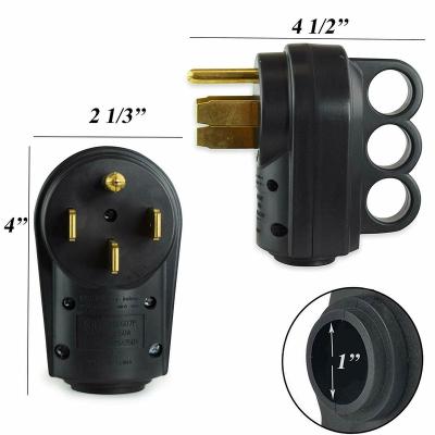 China ALLOY 50 Amp RV Receptacle Plug Male End 14-50P Replacement Electrical Adapter ETL for sale