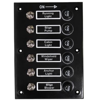 China Best-selling product steel yacht rv 6 groups shake main switch panel switch panel accessories boat accessories for sale