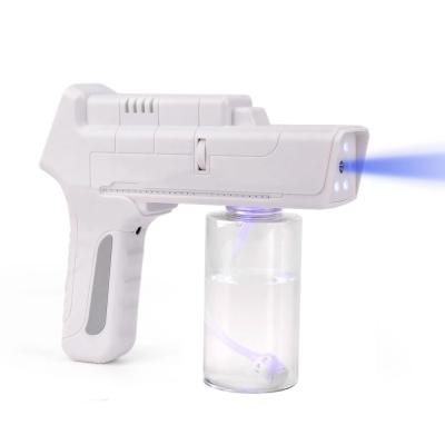 China Cordless Spray Gun For Disinfection Mini Blue Light Disinfection Spray Gun Nano Rechargable Spray Nano Mist Spray Gun Ten for sale