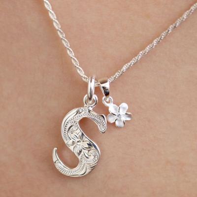 China Hawaiian Jewelry Fashion Women Jewelry 925 Sterling Silver Hawaiian Design Plumeria CZ Pendants for sale